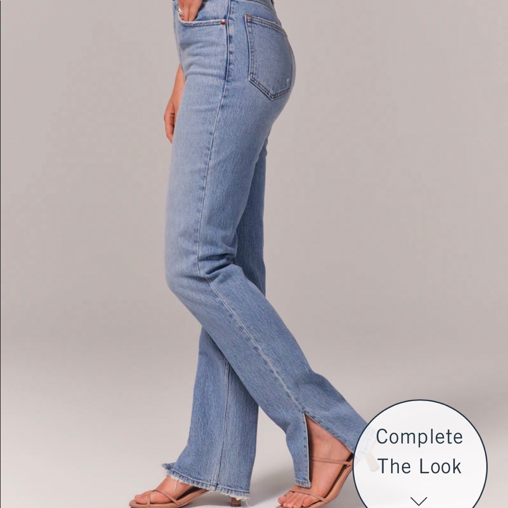 Abercrombie & Fitch Curve Love Skinny High Rise Jeans with split inseam 28 short